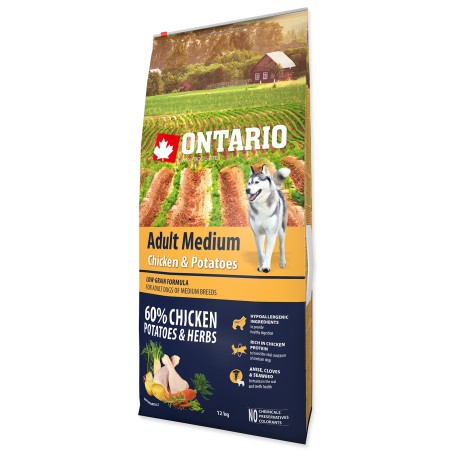 Ontario Adult Medium Chicken & Potatoes 12 kg