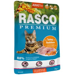 Rasco Premium Cat Adult, Turkey, Bructhorn 85 gr